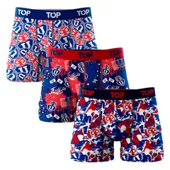 TOP - Bóxer Medio Algodón Universidad de Chile Pack 3 C5