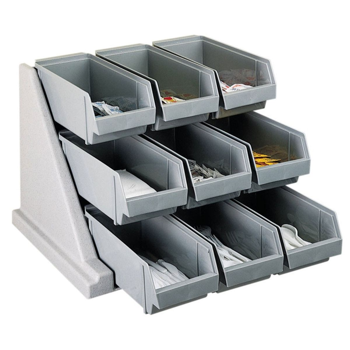 CAMBRO - Organizador Condimentos 9 Compartimentos Gris