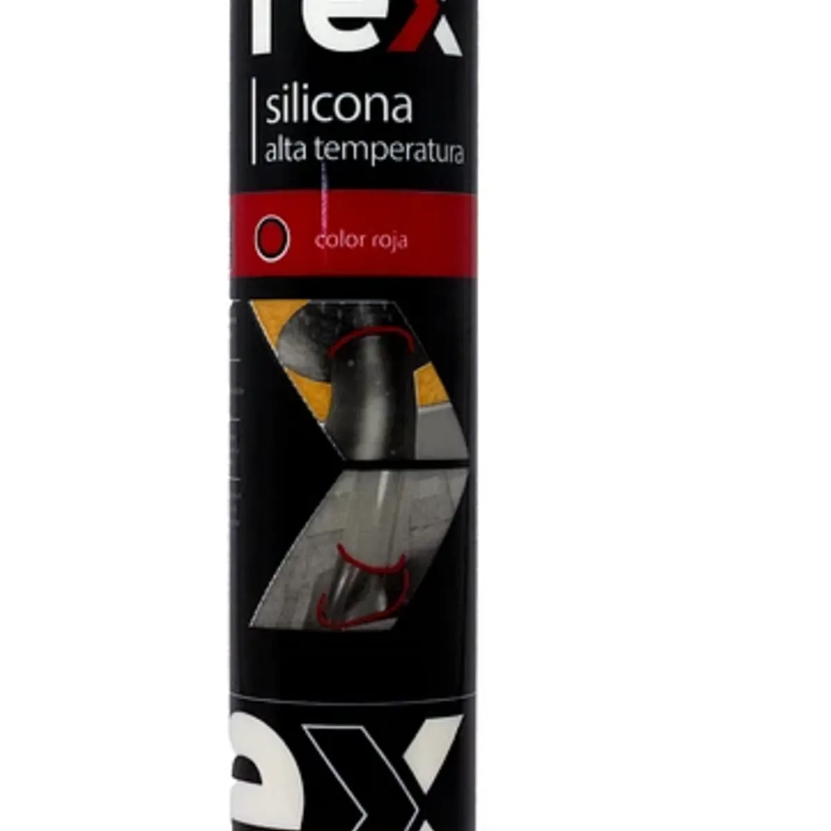GENERICO - SILICONA ECONOMICA ALTA TEMPERATURA ROJA 300ML