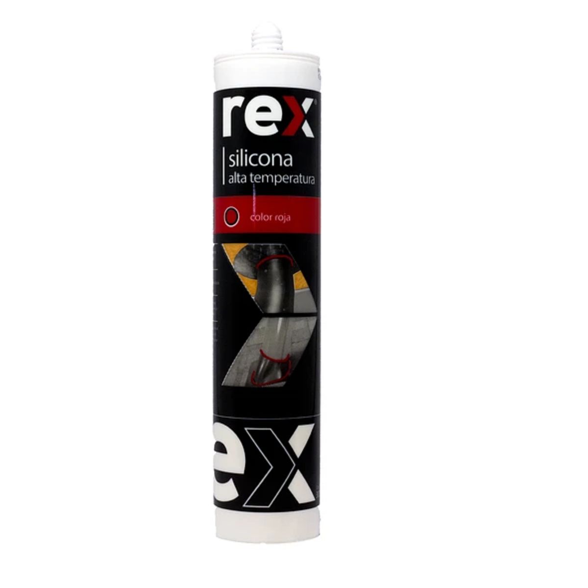 GENERICO - SILICONA ECONOMICA ALTA TEMPERATURA ROJA 300ML