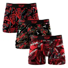 TOP - Bóxer Medio Marvel Algodón Pack 3 Deadpool C16