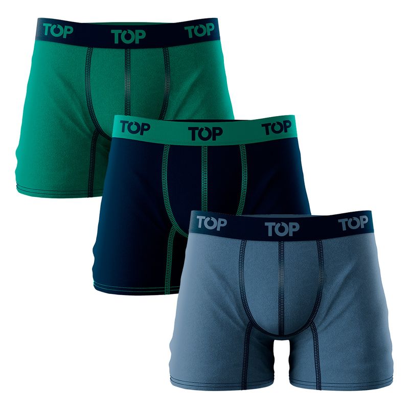 TOP - Bóxer Medio Algodón Pack 3 PK C19 Top
