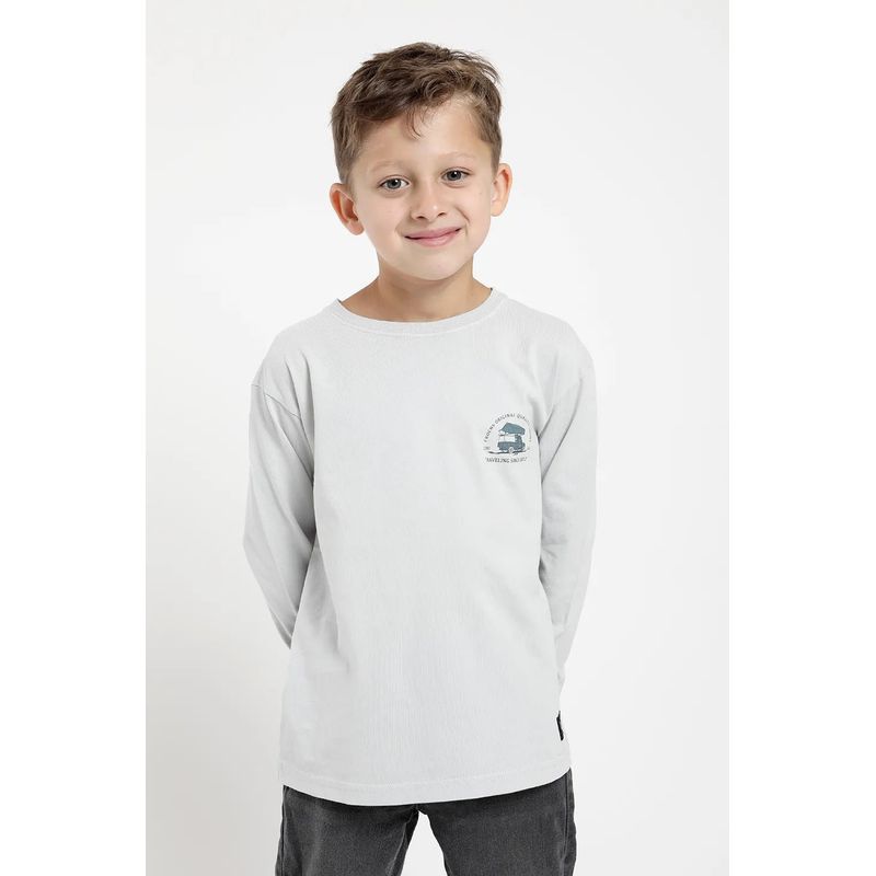 FROENS - Polera manga larga kids Traveling hielo - Algodón orgánico froens