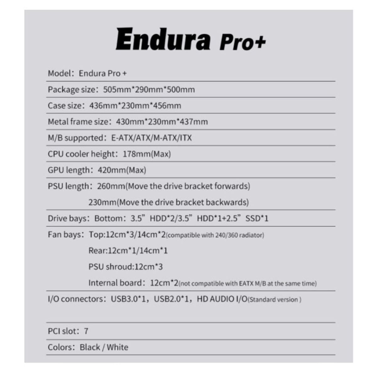 GENERICO - GABINETE ENDURA PRO BLACK SEGOTEP E-ATX