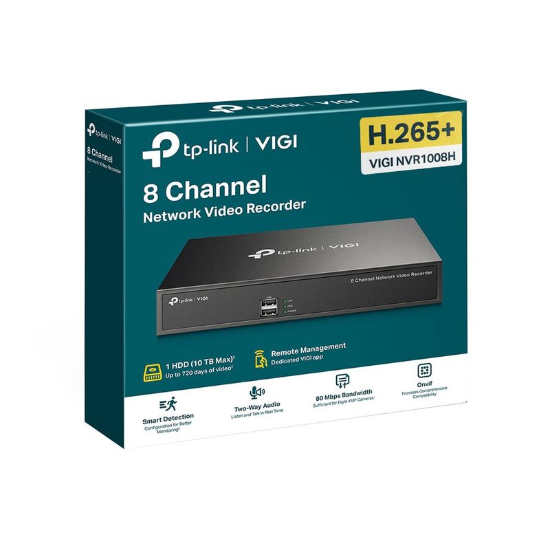 TP LINK - NVR TPLINK VIGI NVR108H 8 CANALAES SIN HD TP LINK