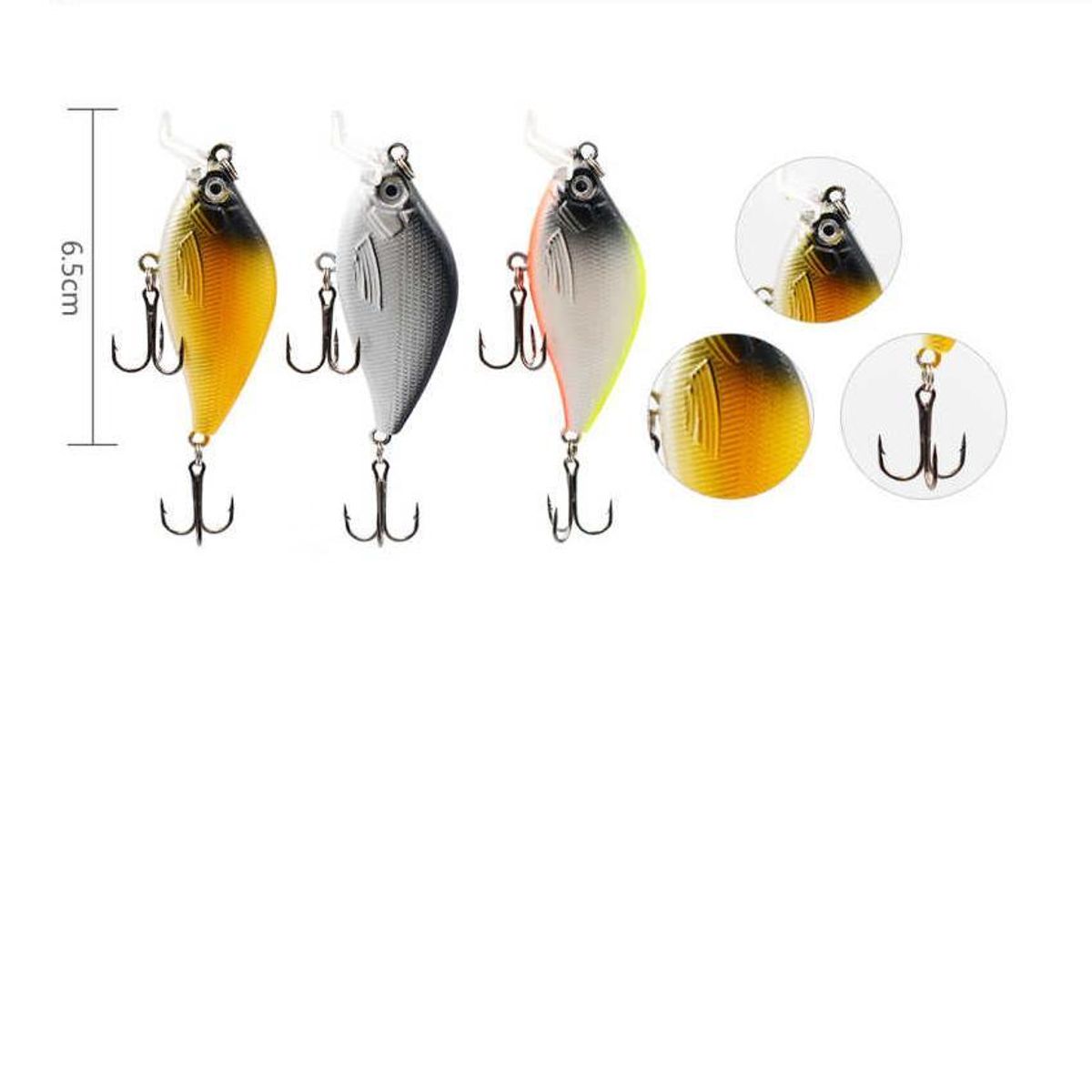 GENERICO - Pack 3 Señuelo Pesca 7.2g