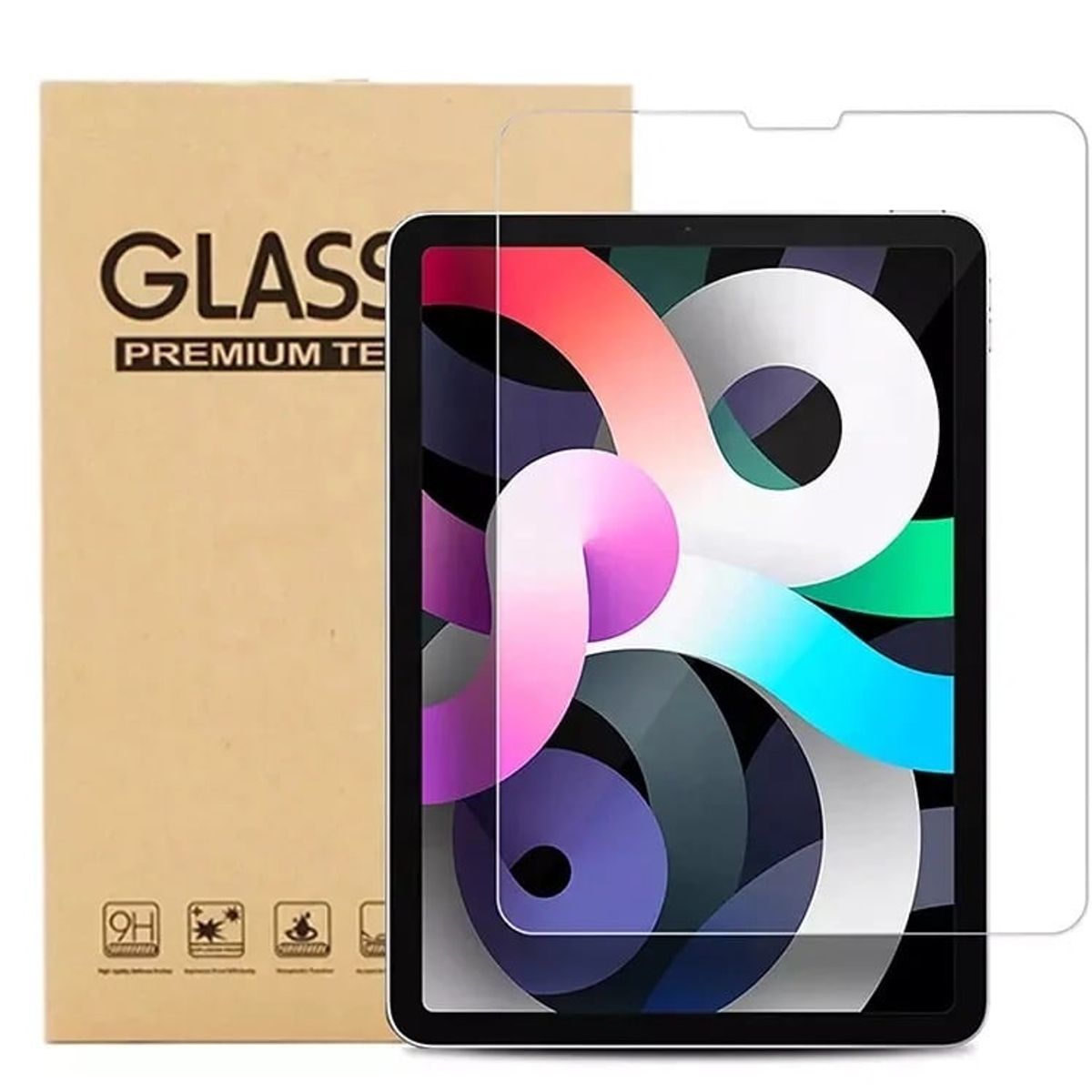 GENERICO - Fundas iPad Más Lámina De Vidrio Para iPad Mini 4-5 - Rojo