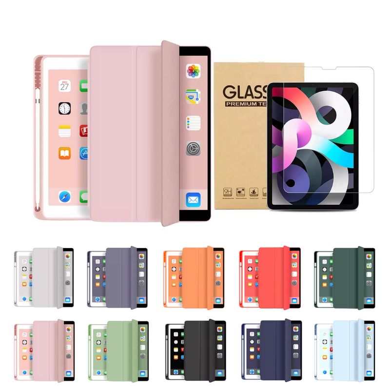 GENERICO - Fundas iPad Más Lámina De Vidrio Para iPad Mini 4-5 - Rosa Palo