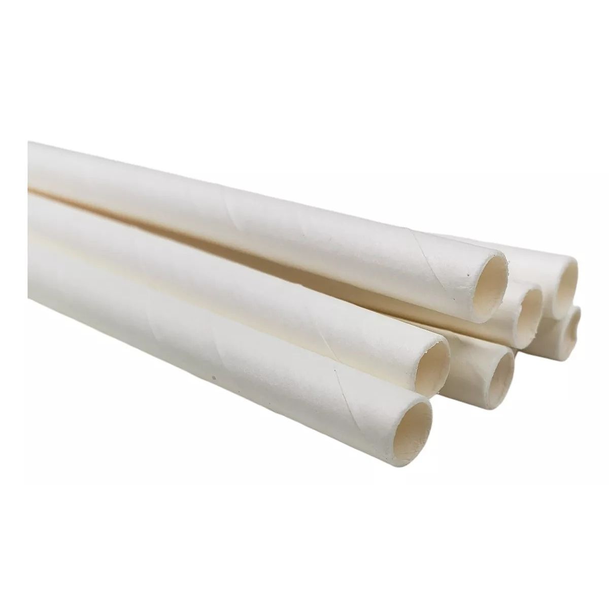 ARGOS - Set Bombillas De Papel Blanco 100 Unidades