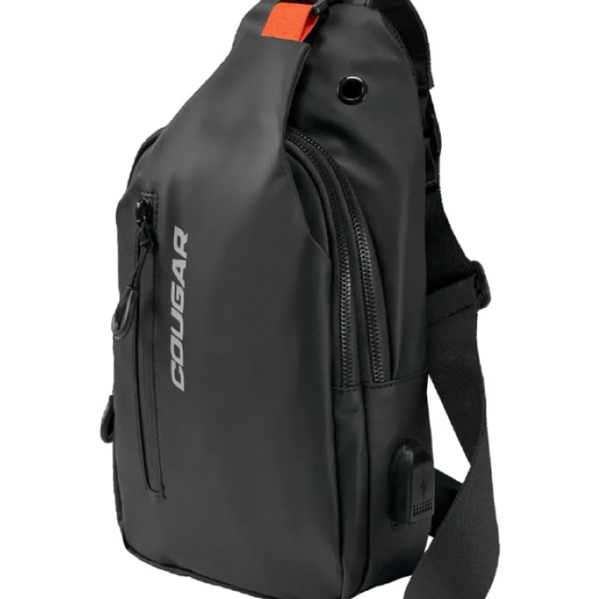 COUGAR - Bolso - Cougar Uniride Sling Bag - USB - Black - 33 x 20 x 5cm