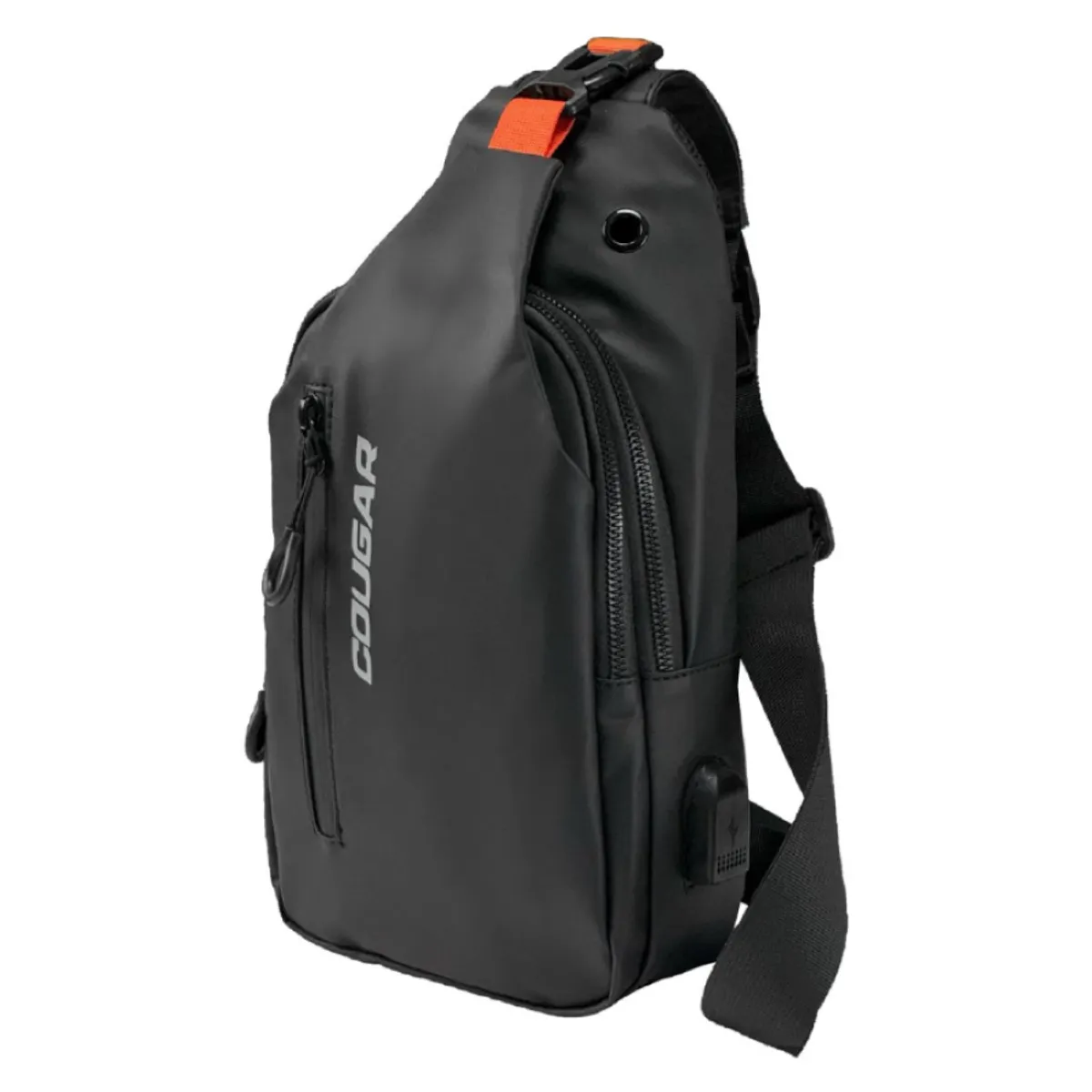 COUGAR - Bolso - Cougar Uniride Sling Bag - USB - Black - 33 x 20 x 5cm