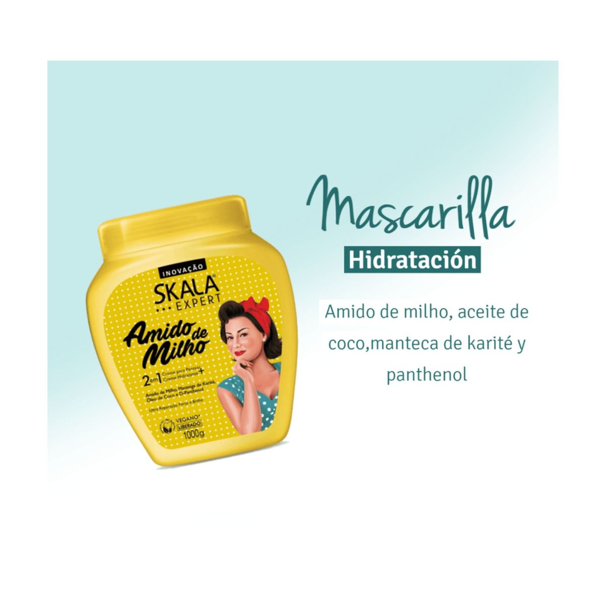 SKALA - Mascara Capilar Almidon de Maiz para todo tipo de cabello 1kg Skala