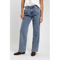 Pantalón jeans pinzas mujer