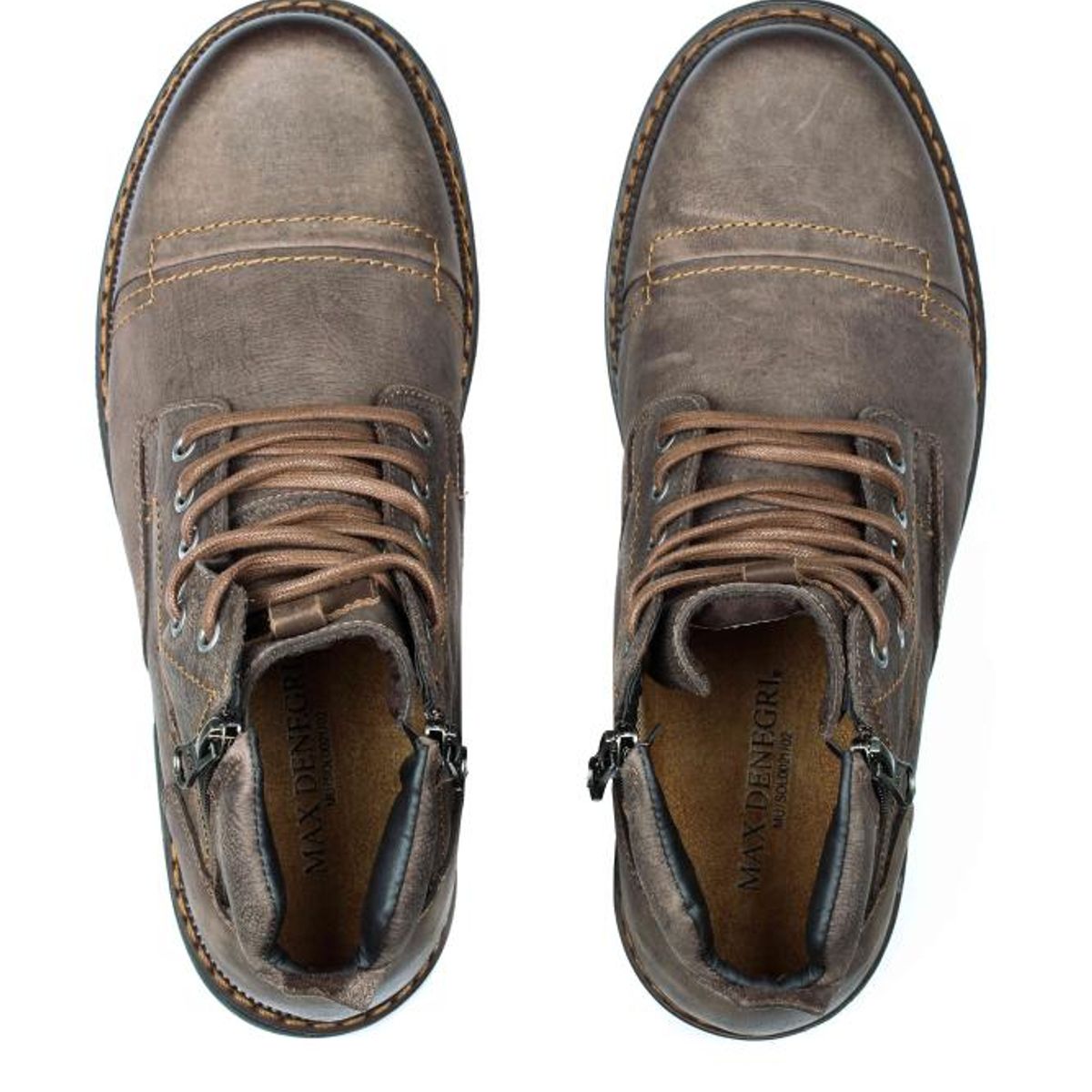 MAX DENEGRI - Botín Hombre Highlander Café Max Denegri +7cms - Café - 44