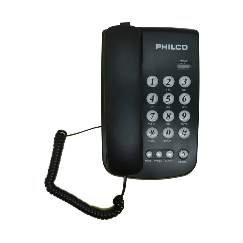 PHILCO - Teléfono Fijo De Sobremesa Negro Philco