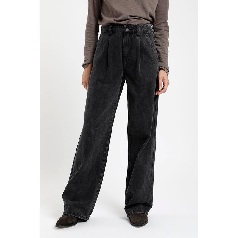 FROENS - Pantalón jeans pinzas mujer Froens