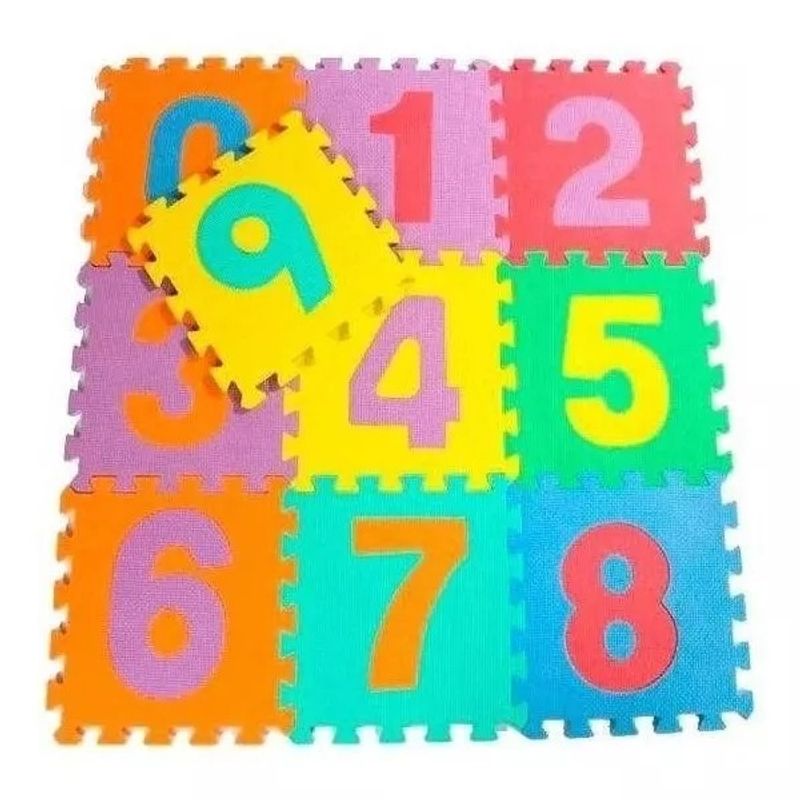 GENERICO - Alfombra Goma Eva Set 10 Cuadros Animales 30x30 Bebes Niños