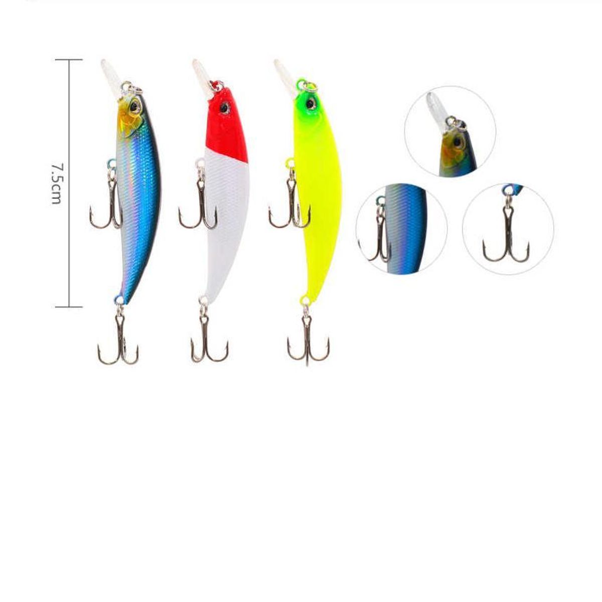 GENERICO - Pack 3 Señuelo Pesca 10G