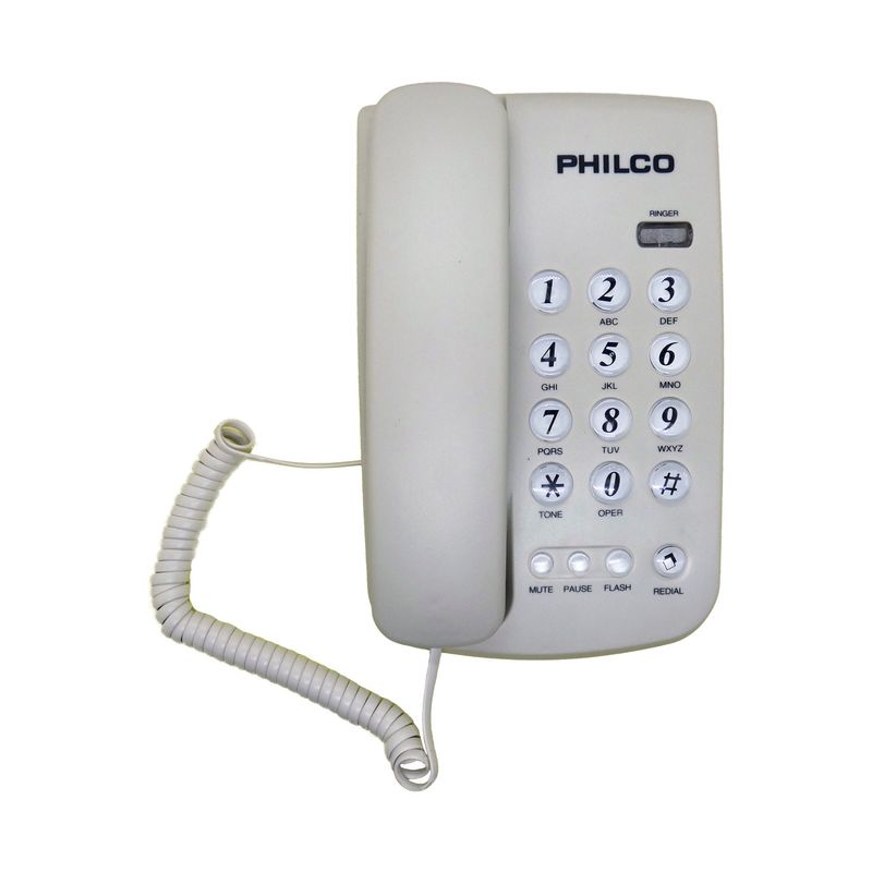 PHILCO - Teléfono Fijo De Sobremesa Blanco Philco