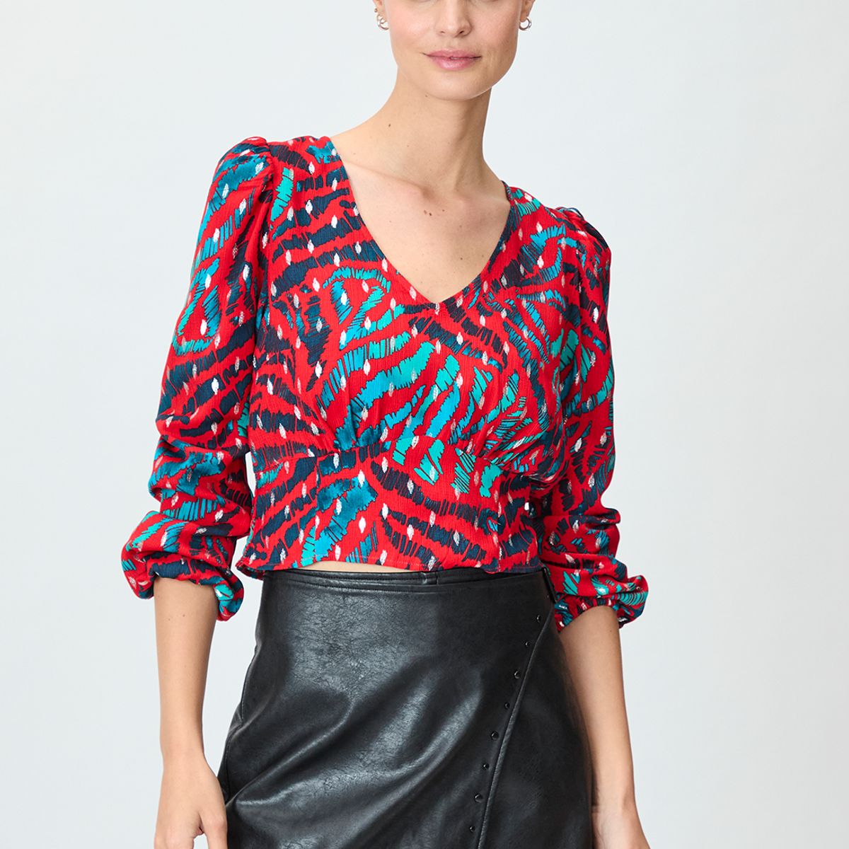 IO - Blusa Manga Larga Rojo Mujer Io