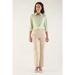 MA GRIFFE - Blusa Manga Larga Verde Agua Mujer Magriffe