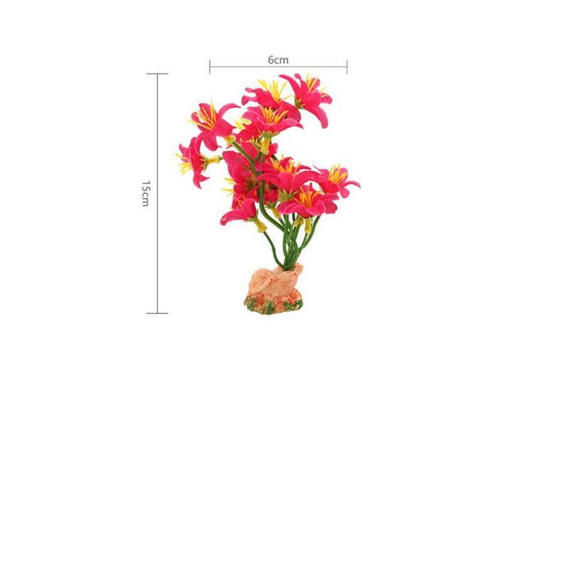 GENERICO - Pack 3 Planta Artificial para Acuario