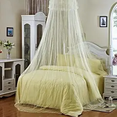 GENERICO - Malla Mosquitera Grande Abierta Para Cama 2 Plazas - Amarillo