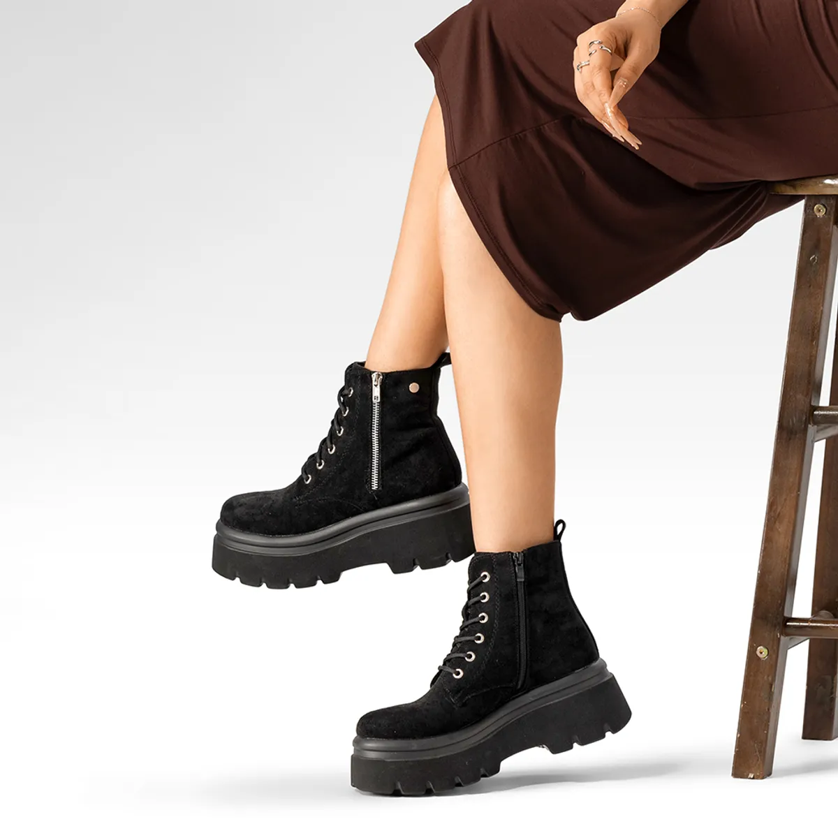 WEIDE - Botin Casual Mujer Eco Cuero Plataforma Weide DH87