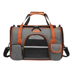GENERICO - Bolso elegante y seguro para mascotas gris