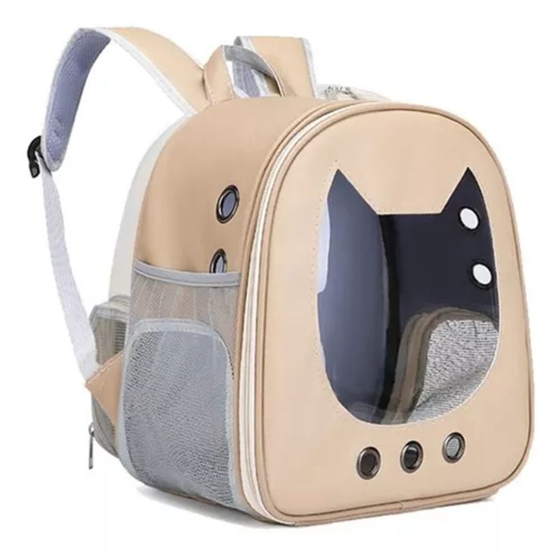 GENERICO - Bolso mochila transportadora para gatos con ventilación verano rosado