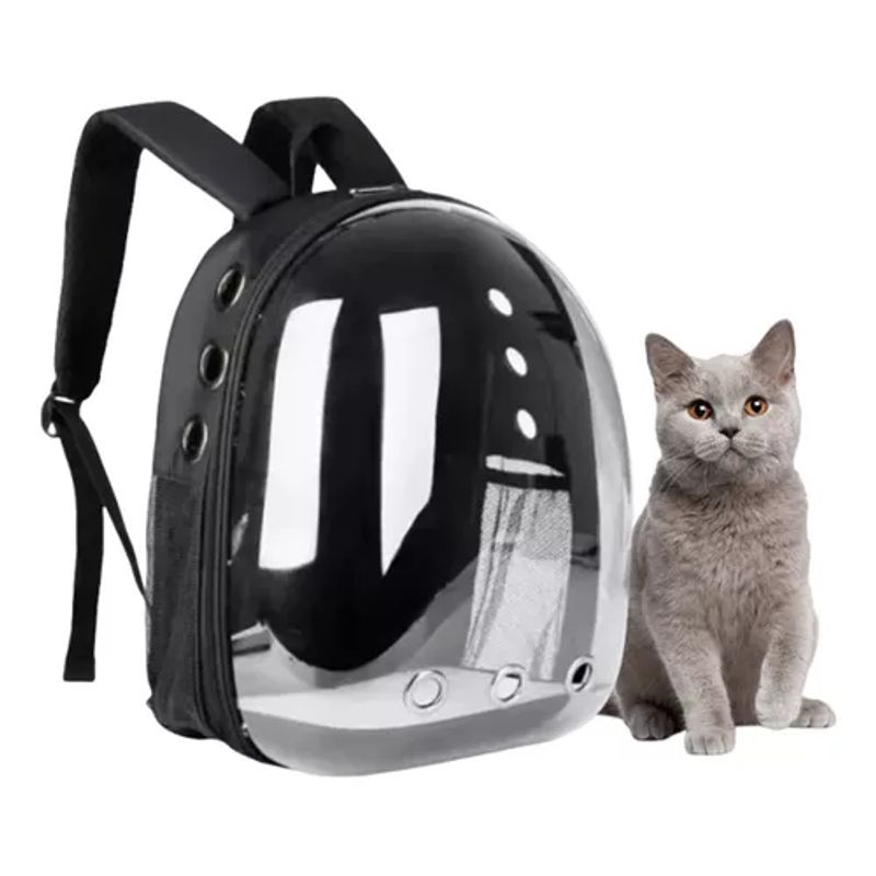 GENERICO - Mochila transportadora transparente para mascotas perros y gatos