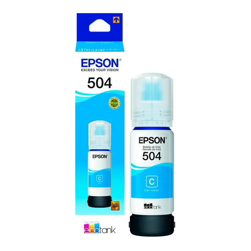 EPSON - Botella de tinta T504 Cian 70ml