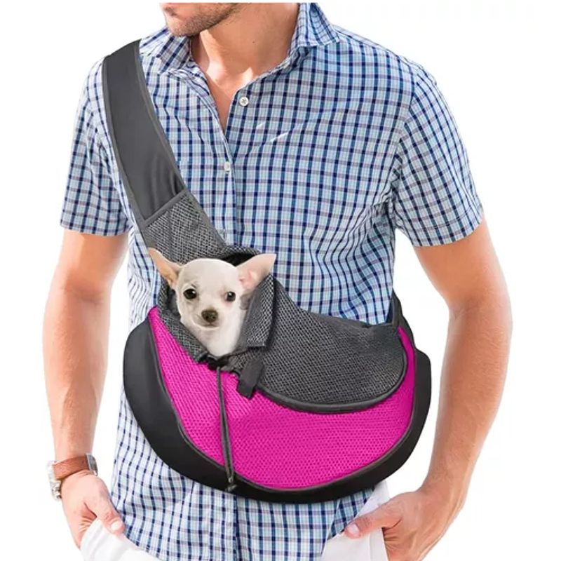 GENERICO - Bolso transportador de gatos mochila para perros pequeños fucsia