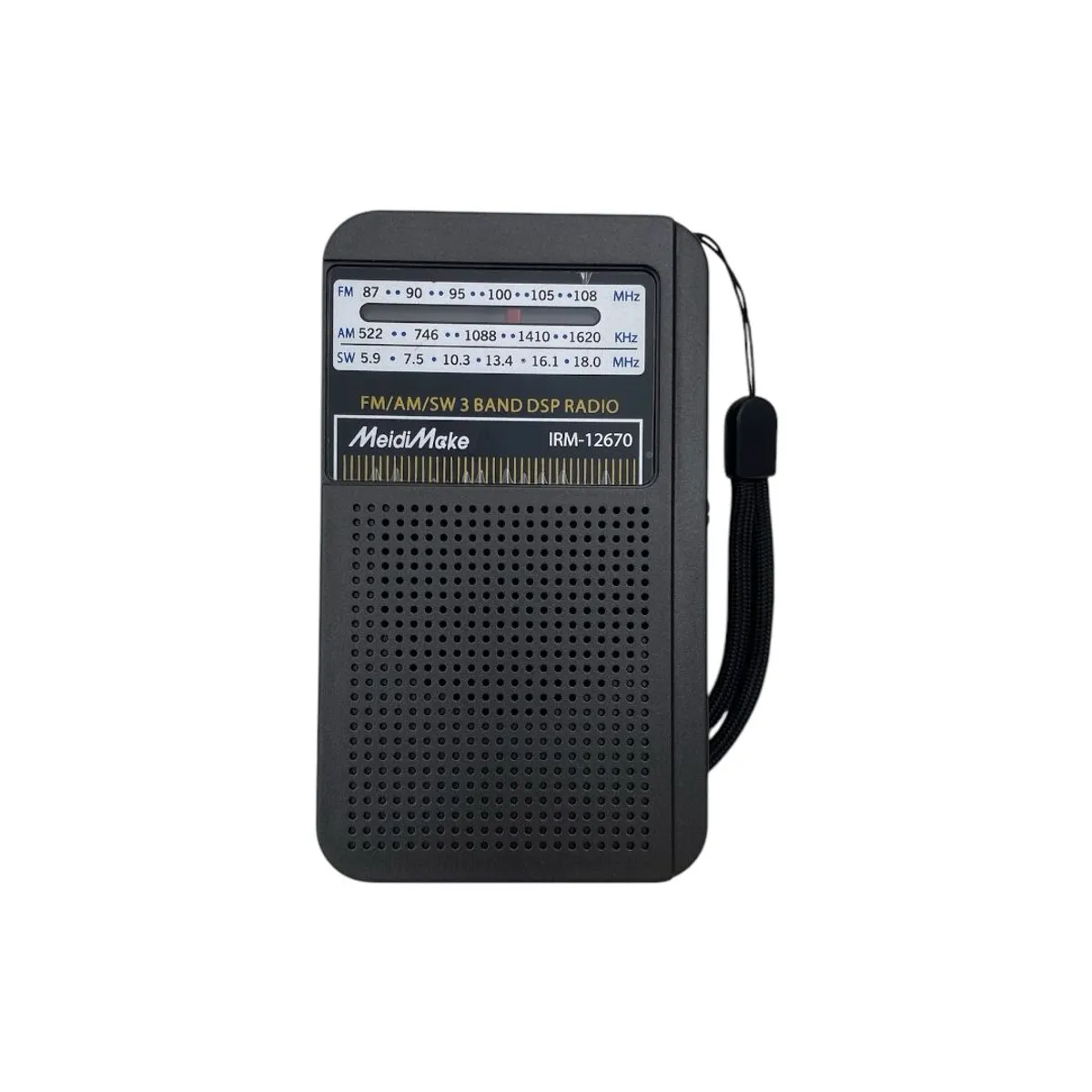 GENERICO - RADIO PARLANTE PORTÁTIL FMAMSW RECARGABLE DE BOLSILLO PLOMO