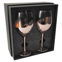 SET 2 COPAS DE VINO ENCOBRIZADAS