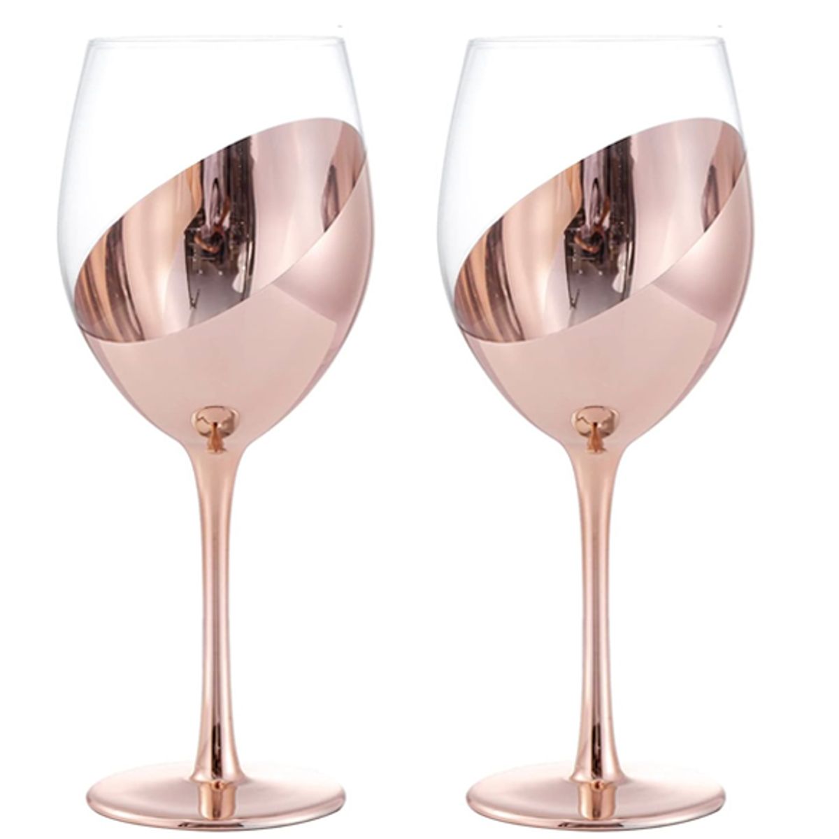 KUSASA - SET 2 COPAS DE VINO ENCOBRIZADAS