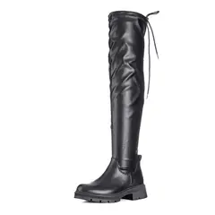WEIDE - Bota Larga Casual Mujer Eco Cuero Plataforma Moda ZS69