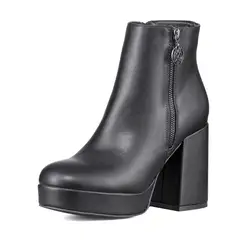 WEIDE - Botin Casual Mujer Eco Cuero Tacon Grueso Clasico DH80