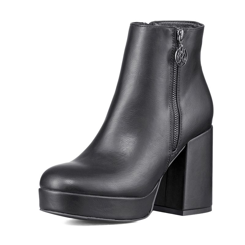 WEIDE - Botin Casual Mujer Eco Cuero Tacon Grueso Clasico Weide DH80