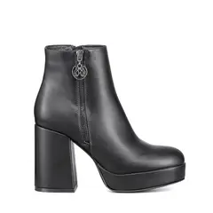 WEIDE - Botin Casual Mujer Eco Cuero Tacon Grueso Clasico DH80
