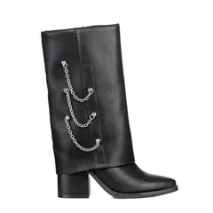 WEIDE - Botas Largas Mujer Eco Cuero Tacon Grueso De Moda DH82