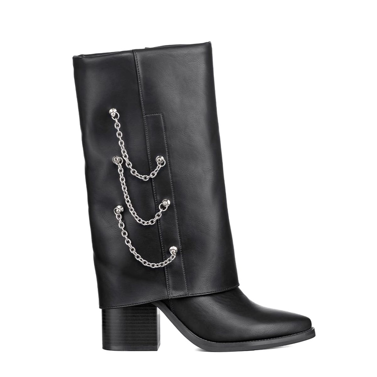 WEIDE - Botas Largas Mujer Eco Cuero Tacon Grueso De Moda Weide DH82