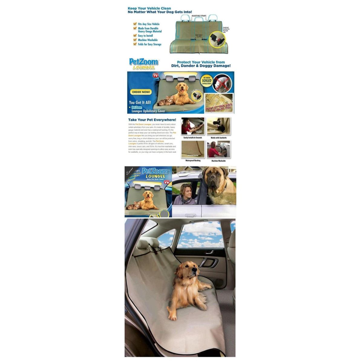 GENERICO - Cubre Cojin De Autos Para Mascotas A Prueba De Agua