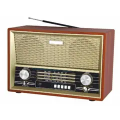 OEM - RADIO RETRO PORTATIL BLUETOOTH FM-USB-SD RECARGABLE AUDIOPRO