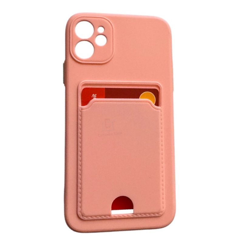 GENERICO - Carcasa De Silicona Con Tarjetero Para Iphone 11 - Melocoton