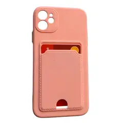 GENERICO - Carcasa De Silicona Con Tarjetero Para Iphone 11 - Melocoton