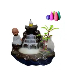 GENERICO - Porta Incienso Buda Zen con Humo en Cascada + 40 Conos Regalo