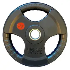 GENERICO - Disco olímpico engomado 15 kg 3 agarres