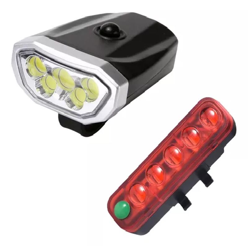 GENERICO - Luz LED recargable para bicicleta-Luz Delantera y Trasera