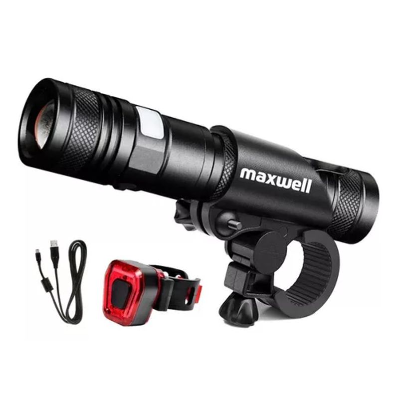 GENERICO - Luz Bicicleta-Set Delantera y Trasera USB Impermeable